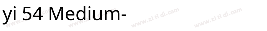 yi 54 Medium字体转换
